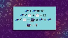 Решите уравнение со смартфоном, наушниками и ноутбуком