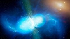 Пыль из тяжелых элементов объяснила свечение после встречи нейтронных звезд