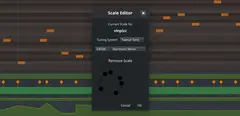 Scale editor in Ardour 9.8