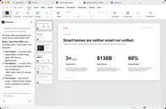 Опишите тему. GenOffice выстроит сюжет, набросает каждый слайд и отдаст вам презентацию, готовую к показу или доработке.