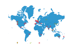 Скриншот с сайта https://dnschecker.org/#A/google.ru